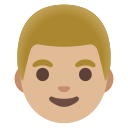 Google (Android 12L)  👨🏼  Man: Medium-light Skin Tone Emoji