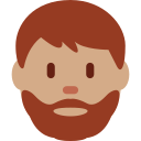 Twitter (Twemoji 14.0)  🧔🏽‍♂️  Man: Medium Skin Tone, Beard Emoji