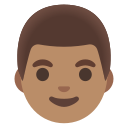 Google (Android 12L)  👨🏽  Man: Medium Skin Tone Emoji