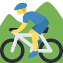 Twitter (Twemoji 14.0)  🚵‍♂️  Man Mountain Biking Emoji