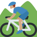 Twitter (Twemoji 14.0)  🚵🏽‍♂️  Man Mountain Biking: Medium Skin Tone Emoji