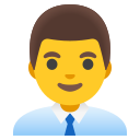 Google (Android 12L)  👨‍💼  Man Office Worker Emoji