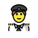 OpenMoji 13.1  👨‍✈️  Man Pilot Emoji