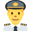 Twitter (Twemoji 14.0)  👨‍✈️  Man Pilot Emoji