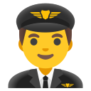 Google (Android 12L)  👨‍✈️  Man Pilot Emoji