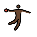 OpenMoji 13.1  🤾🏿‍♂️  Man Playing Handball: Dark Skin Tone Emoji