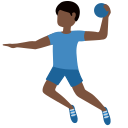 Twitter (Twemoji 14.0)  🤾🏿‍♂️  Man Playing Handball: Dark Skin Tone Emoji
