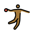 OpenMoji 13.1  🤾🏾‍♂️  Man Playing Handball: Medium-dark Skin Tone Emoji