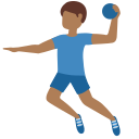 Twitter (Twemoji 14.0)  🤾🏾‍♂️  Man Playing Handball: Medium-dark Skin Tone Emoji
