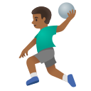 Google (Android 12L)  🤾🏾‍♂️  Man Playing Handball: Medium-dark Skin Tone Emoji