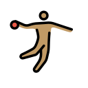 OpenMoji 13.1  🤾🏽‍♂️  Man Playing Handball: Medium Skin Tone Emoji