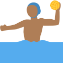 Twitter (Twemoji 14.0)  🤽🏾‍♂️  Man Playing Water Polo: Medium-dark Skin Tone Emoji