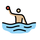 OpenMoji 13.1  🤽🏼‍♂️  Man Playing Water Polo: Medium-light Skin Tone Emoji