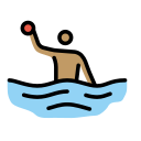 OpenMoji 13.1  🤽🏽‍♂️  Man Playing Water Polo: Medium Skin Tone Emoji