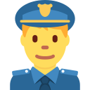 Twitter (Twemoji 14.0)  👮‍♂️  Man Police Officer Emoji