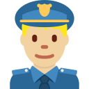 Twitter (Twemoji 14.0)  👮🏼‍♂️  Man Police Officer: Medium-light Skin Tone Emoji