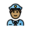 OpenMoji 13.1  👮🏽‍♂️  Man Police Officer: Medium Skin Tone Emoji