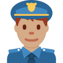Twitter (Twemoji 14.0)  👮🏽‍♂️  Man Police Officer: Medium Skin Tone Emoji