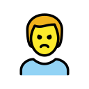 OpenMoji 13.1  🙎‍♂️  Man Pouting Emoji