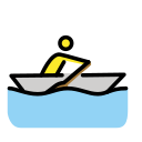 OpenMoji 13.1  🚣‍♂️  Man Rowing Boat Emoji