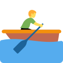 Twitter (Twemoji 14.0)  🚣‍♂️  Man Rowing Boat Emoji