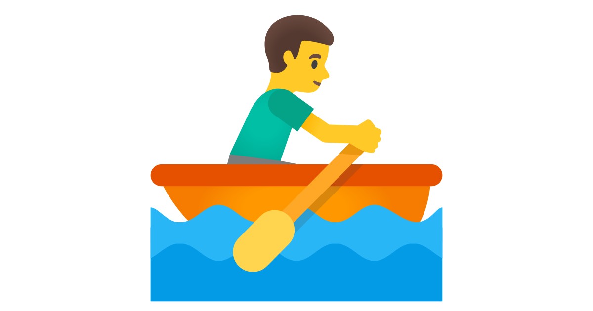 🚣‍♂️  Man Rowing Boat