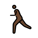 OpenMoji 13.1  🏃🏿‍♂️  Man Running: Dark Skin Tone Emoji