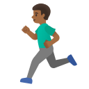 Google (Android 12L)  🏃🏾‍♂️  Man Running: Medium-dark Skin Tone Emoji