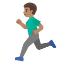Google (Android 12L)  🏃🏽‍♂️  Man Running: Medium Skin Tone Emoji