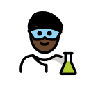 OpenMoji 13.1  👨🏿‍🔬  Man Scientist: Dark Skin Tone Emoji
