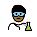 OpenMoji 13.1  👨🏾‍🔬  Man Scientist: Medium-dark Skin Tone Emoji