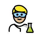 OpenMoji 13.1  👨🏼‍🔬  Man Scientist: Medium-light Skin Tone Emoji