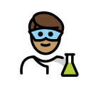 OpenMoji 13.1  👨🏽‍🔬  Man Scientist: Medium Skin Tone Emoji