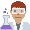 Twitter (Twemoji 14.0)  👨🏽‍🔬  Man Scientist: Medium Skin Tone Emoji