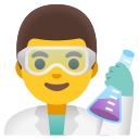 Google (Android 12L)  👨‍🔬  Man Scientist Emoji