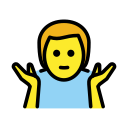 OpenMoji 13.1  🤷‍♂️  Man Shrugging Emoji