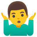 Google (Android 12L)  🤷‍♂️  Man Shrugging Emoji