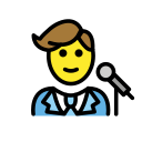 OpenMoji 13.1  👨‍🎤  Man Singer Emoji