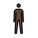 OpenMoji 13.1  🧍🏿‍♂️  Man Standing: Dark Skin Tone Emoji