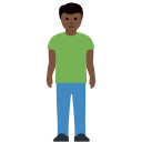 Twitter (Twemoji 14.0)  🧍🏿‍♂️  Man Standing: Dark Skin Tone Emoji