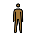 OpenMoji 13.1  🧍🏾‍♂️  Man Standing: Medium-dark Skin Tone Emoji