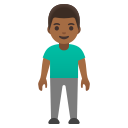 Google (Android 12L)  🧍🏾‍♂️  Man Standing: Medium-dark Skin Tone Emoji