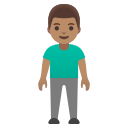 Google (Android 12L)  🧍🏽‍♂️  Man Standing: Medium Skin Tone Emoji