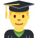 Twitter (Twemoji 14.0)  👨‍🎓  Man Student Emoji