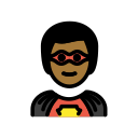 OpenMoji 13.1  🦸🏾‍♂️  Man Superhero: Medium-dark Skin Tone Emoji