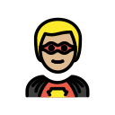 OpenMoji 13.1  🦸🏼‍♂️  Man Superhero: Medium-light Skin Tone Emoji