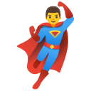 Google (Android 12L)  🦸‍♂️  Man Superhero Emoji