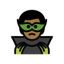 OpenMoji 13.1  🦹🏾‍♂️  Man Supervillain: Medium-dark Skin Tone Emoji