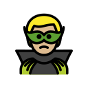 OpenMoji 13.1  🦹🏼‍♂️  Man Supervillain: Medium-light Skin Tone Emoji