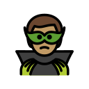 OpenMoji 13.1  🦹🏽‍♂️  Man Supervillain: Medium Skin Tone Emoji